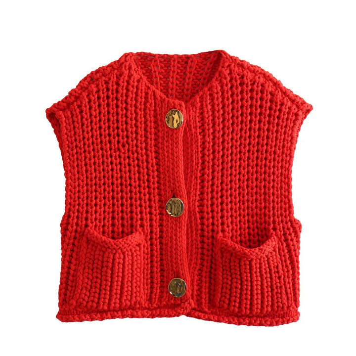 Petra | Gilet en maille avec boutons