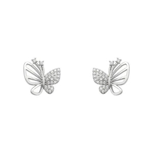 Elegant Zircon Butterfly Stud Earrings