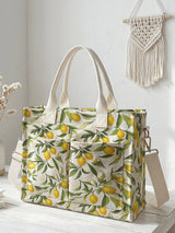 Citron | Sac cabas en velours côtelé