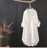 Bobbi Blanc | Chemise longue boutonnée