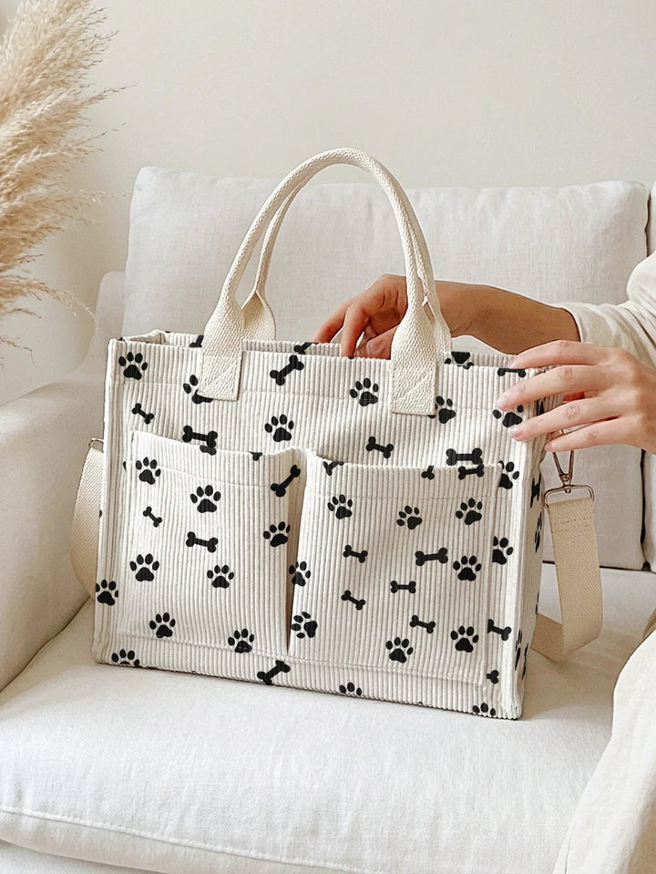 Pattes de Chien | Sac cabas en velours côtelé
