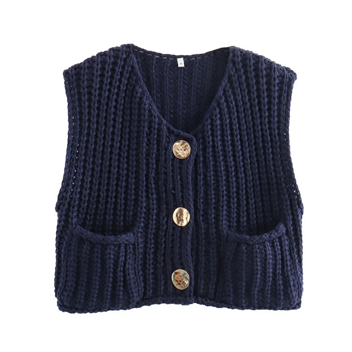 Petra | Gilet en maille avec boutons