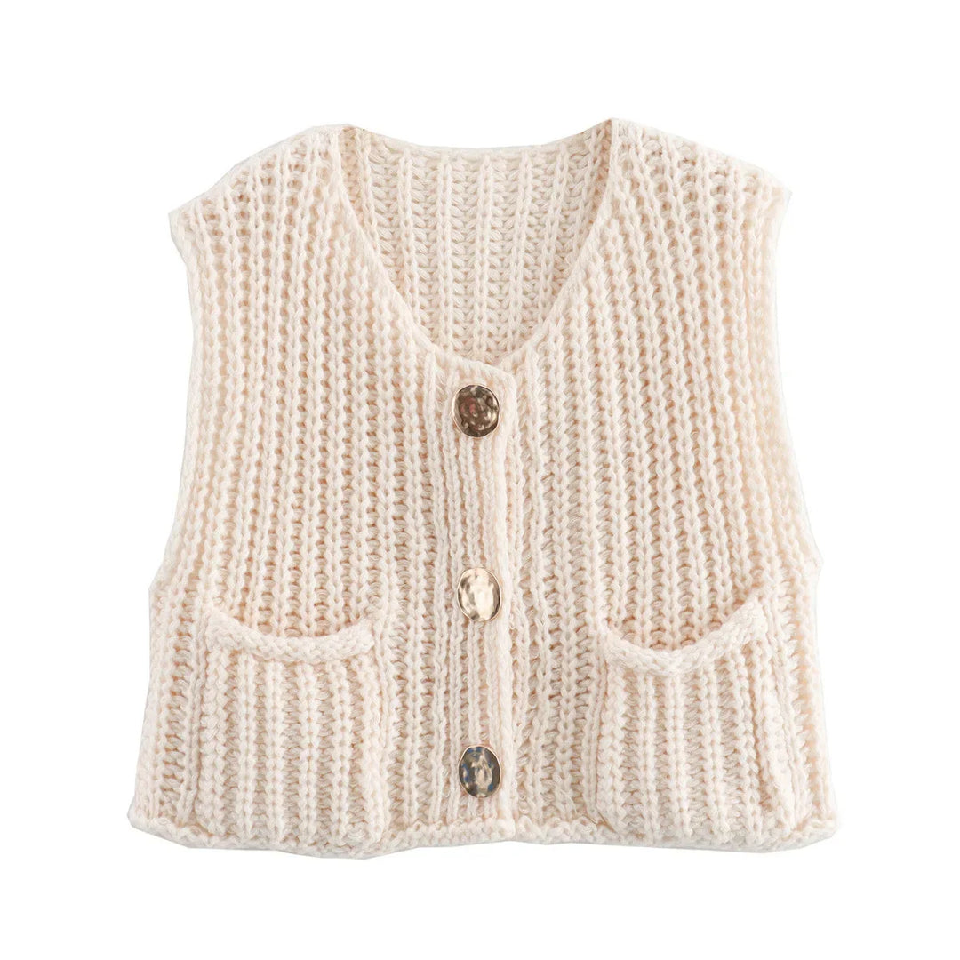 Petra | Gilet en maille avec boutons