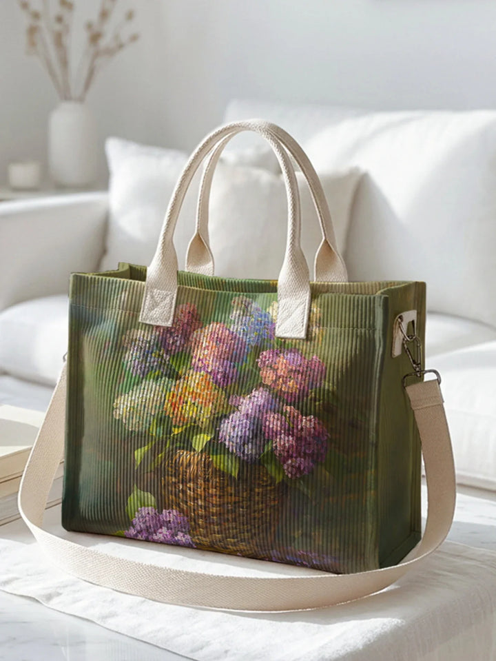 Hortensia | Sac cabas en velours côtelé