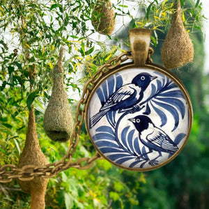 Forest Spirit Animal Glass Pendant Necklace