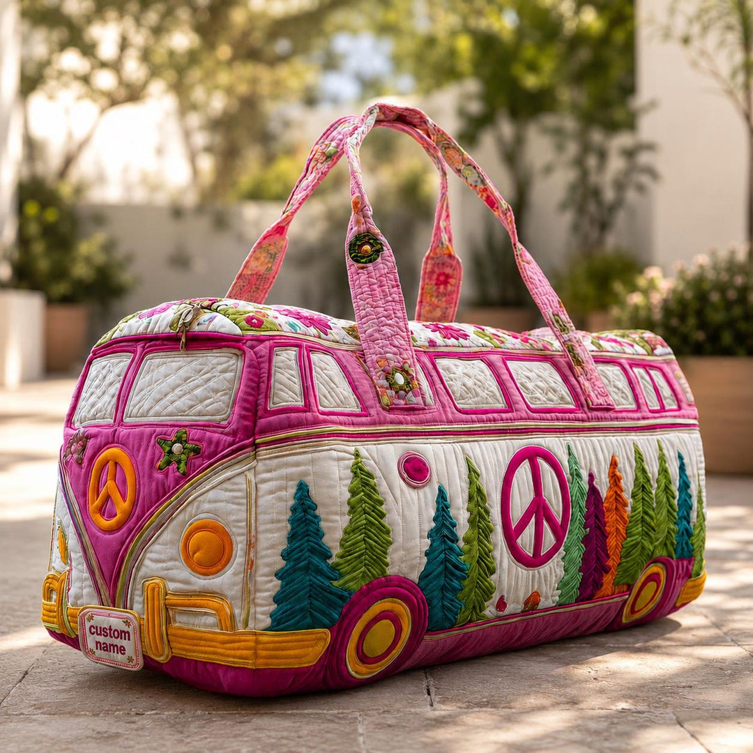 Lucie | Sac de voyage matelassé aux roses bohèmes