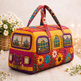 Nathalie | Sac de voyage matelassé au jardin fleuri