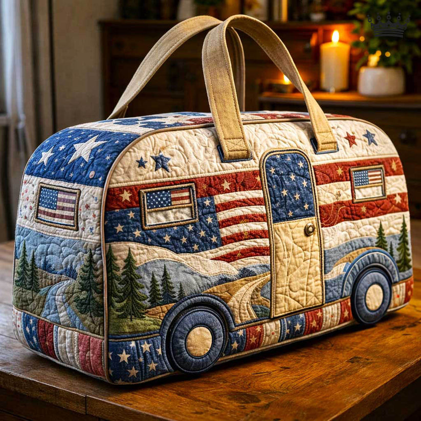 Victoire | Sac de voyage matelassé au camping rétro