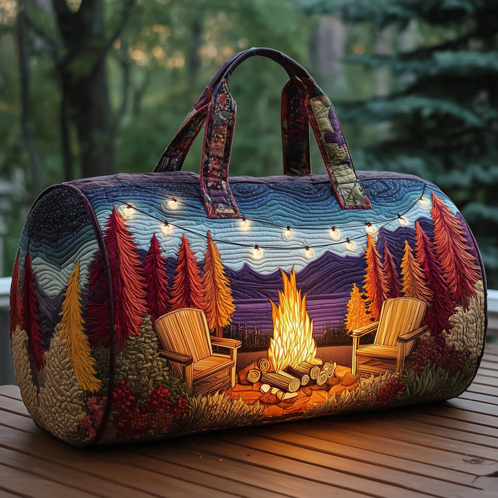 Dominique | Sac de voyage matelassé esprit camping en forêt