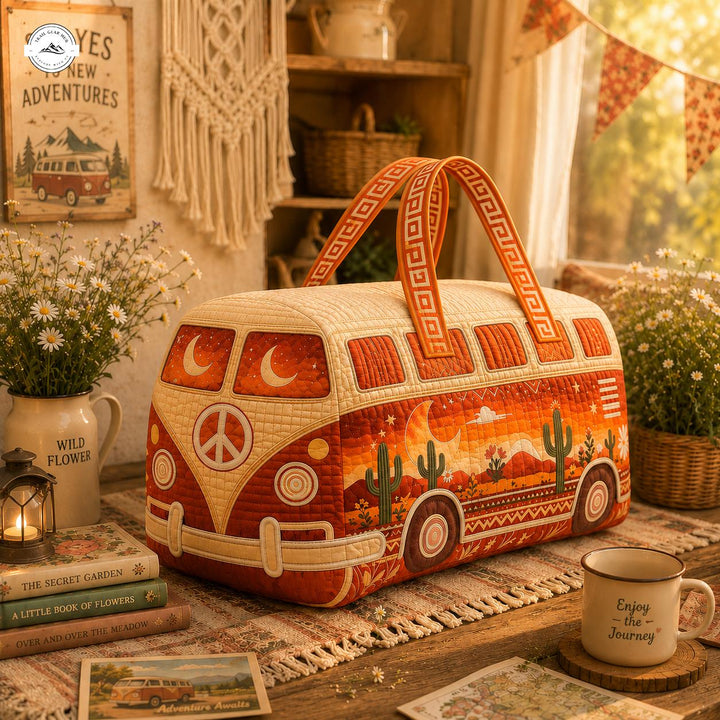 Éva | Sac de voyage matelassé au van de camping vintage