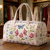 Élodie | Sac de voyage matelassé au papillon fleuri