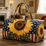 Renée | Sac de voyage matelassé au tournesol patriotique