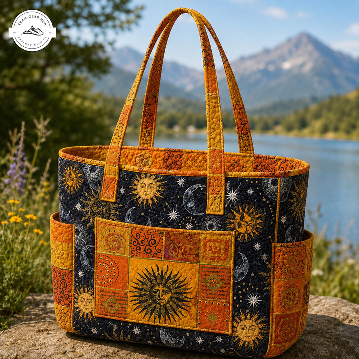 Thaïs | Sac cabas matelassé au soleil et à la lune