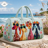 Sophie | Sac de voyage matelassé aux chiots fleuris