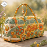 Valentine | Sac de voyage matelassé aux fleurs bohèmes
