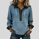Pull Col Chemise Boutonné pour Femme Juliette
