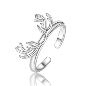 Sterling Silver Antler Ring
