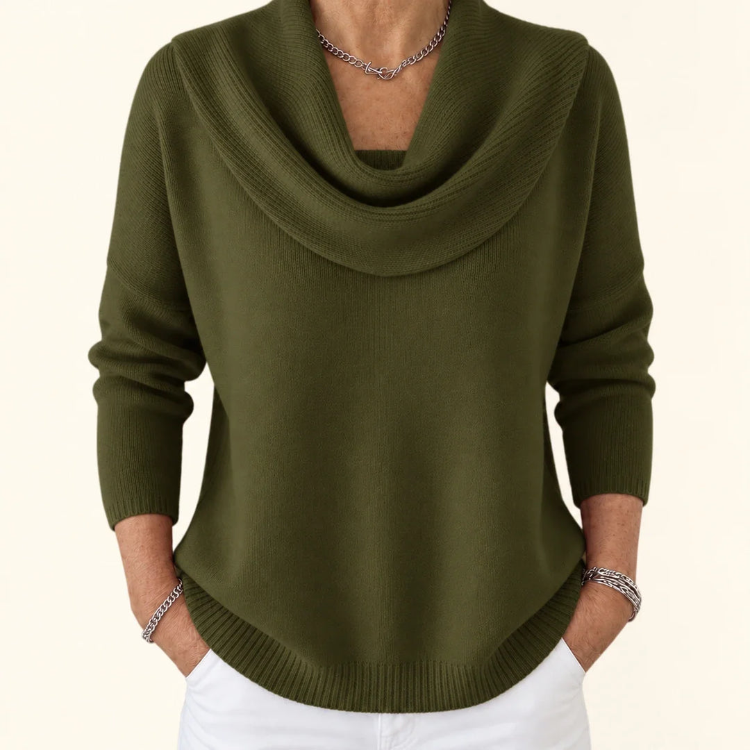 Vionne | Pull à col drapé