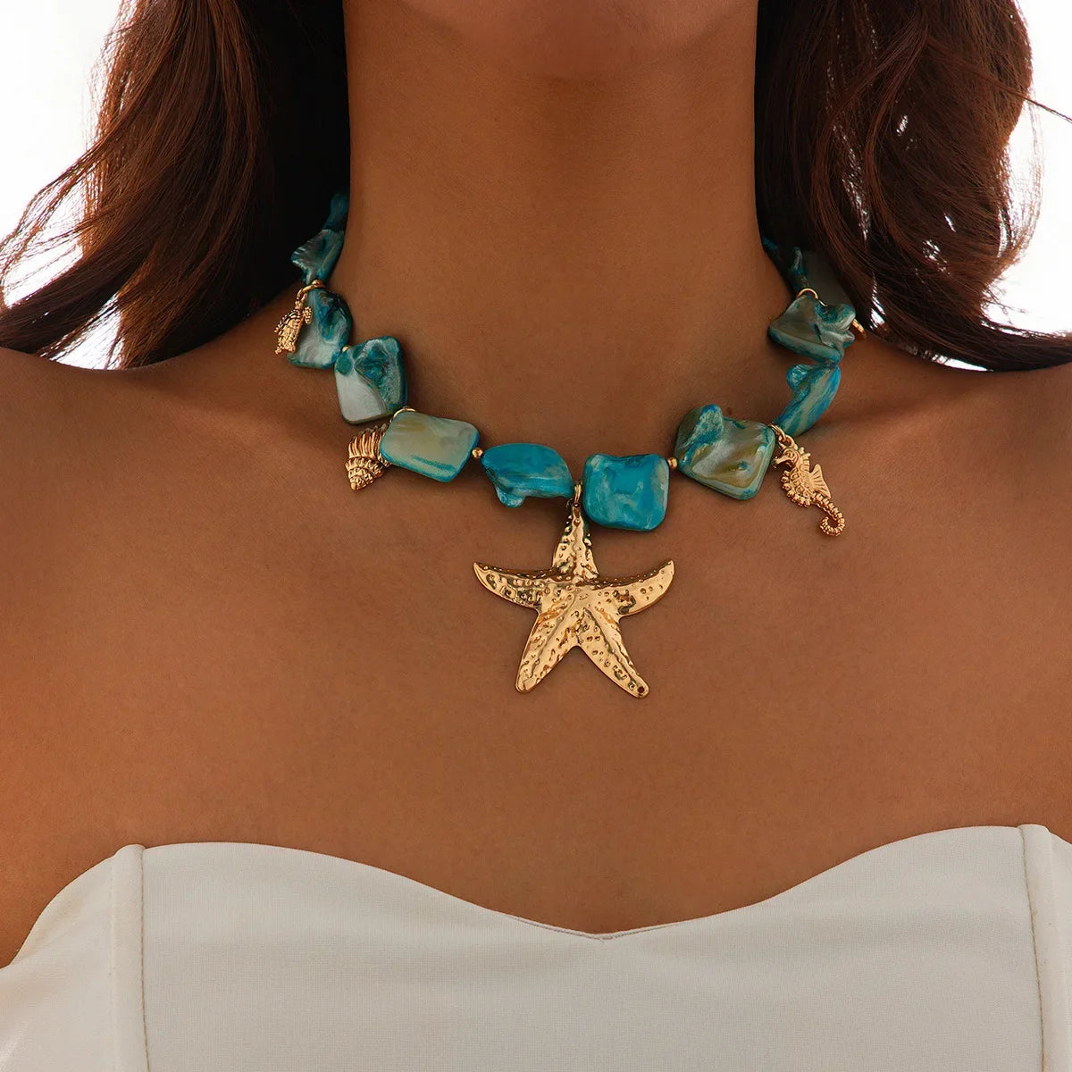 Ocean Dreams Blue Necklace