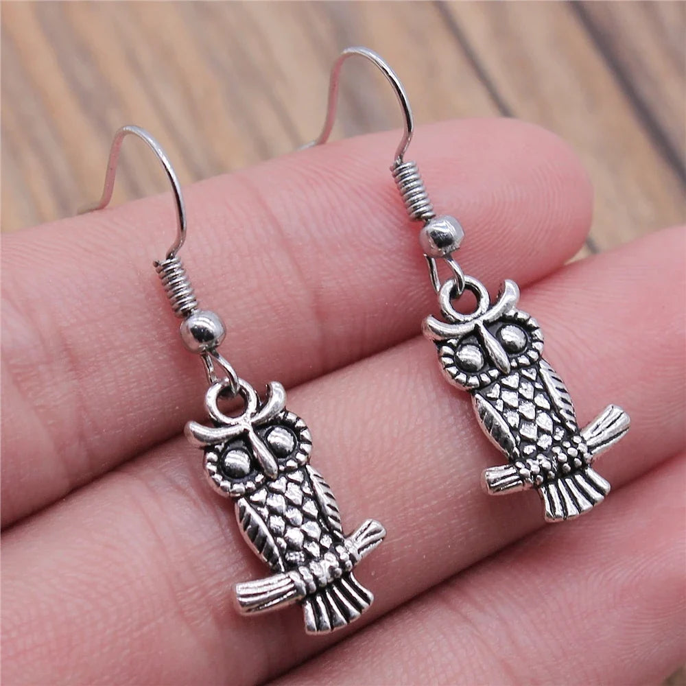 Vintage Owl Bohemian Dangle Earrings