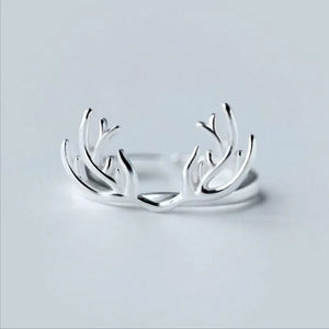 Sterling Silver Antler Ring