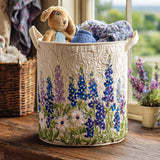 Fleur Sauvage | Panier de Rangement Matelassé