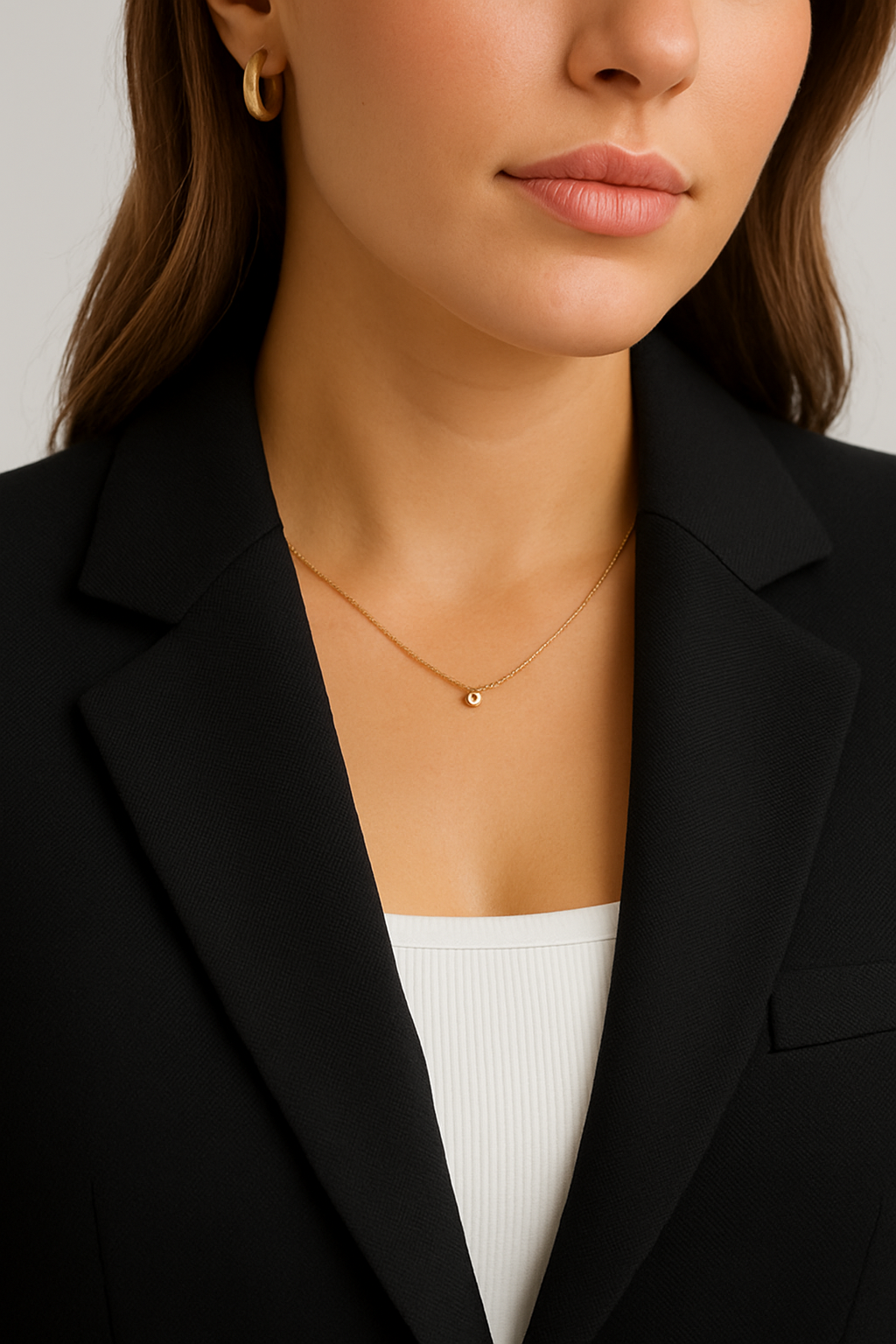 Blazer noir à un bouton