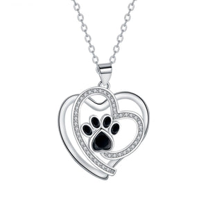 Cute Paw Print Clavicle Necklace