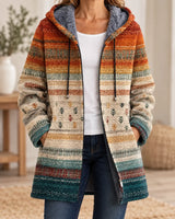 Diana | Manteau-cardigan à capuche artistique
