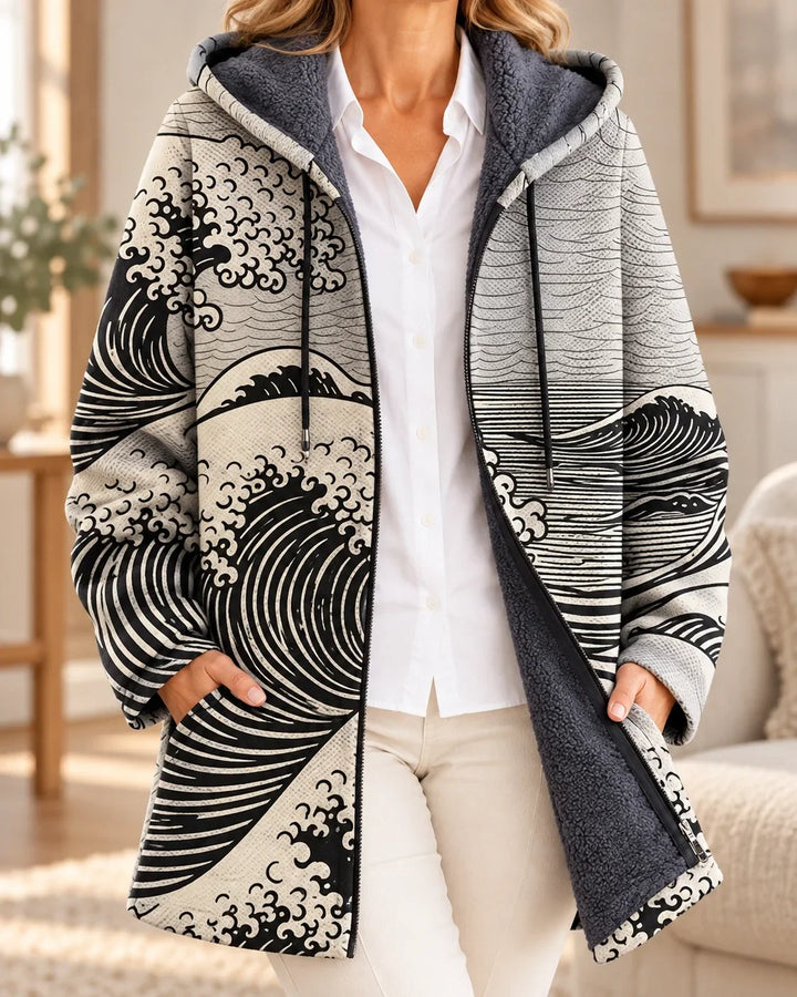 Margot | Cardigan à capuche artistique