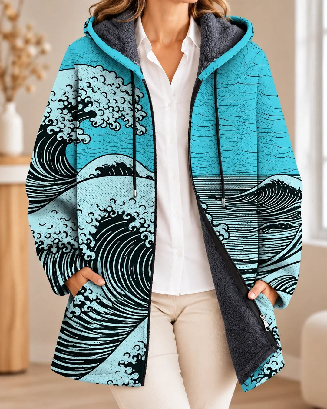 Margot | Cardigan à capuche artistique