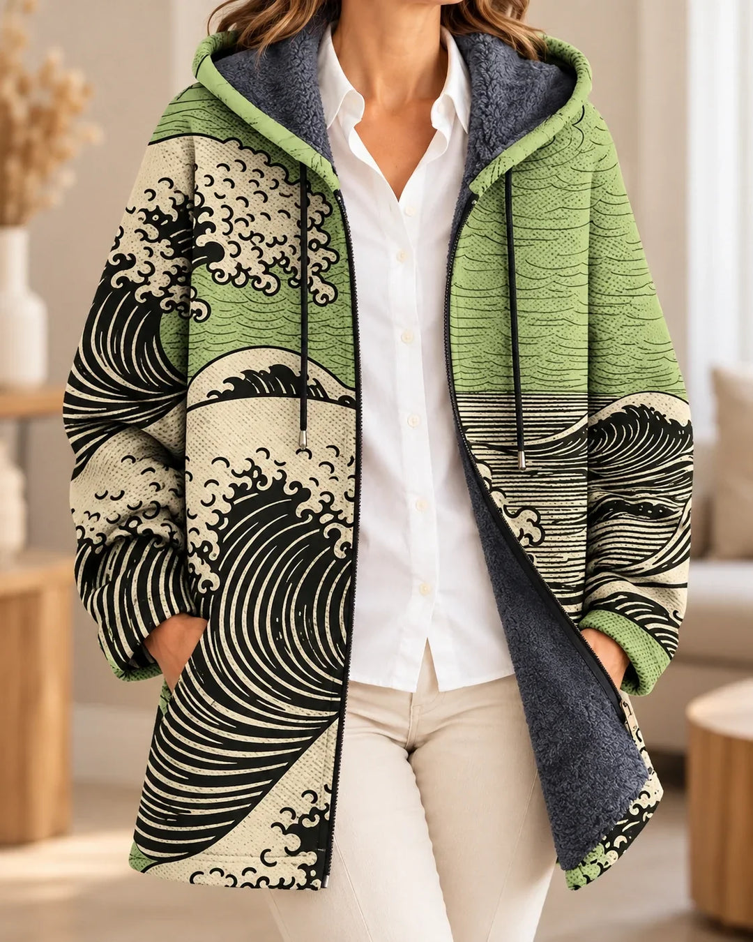 Margot | Cardigan à capuche artistique