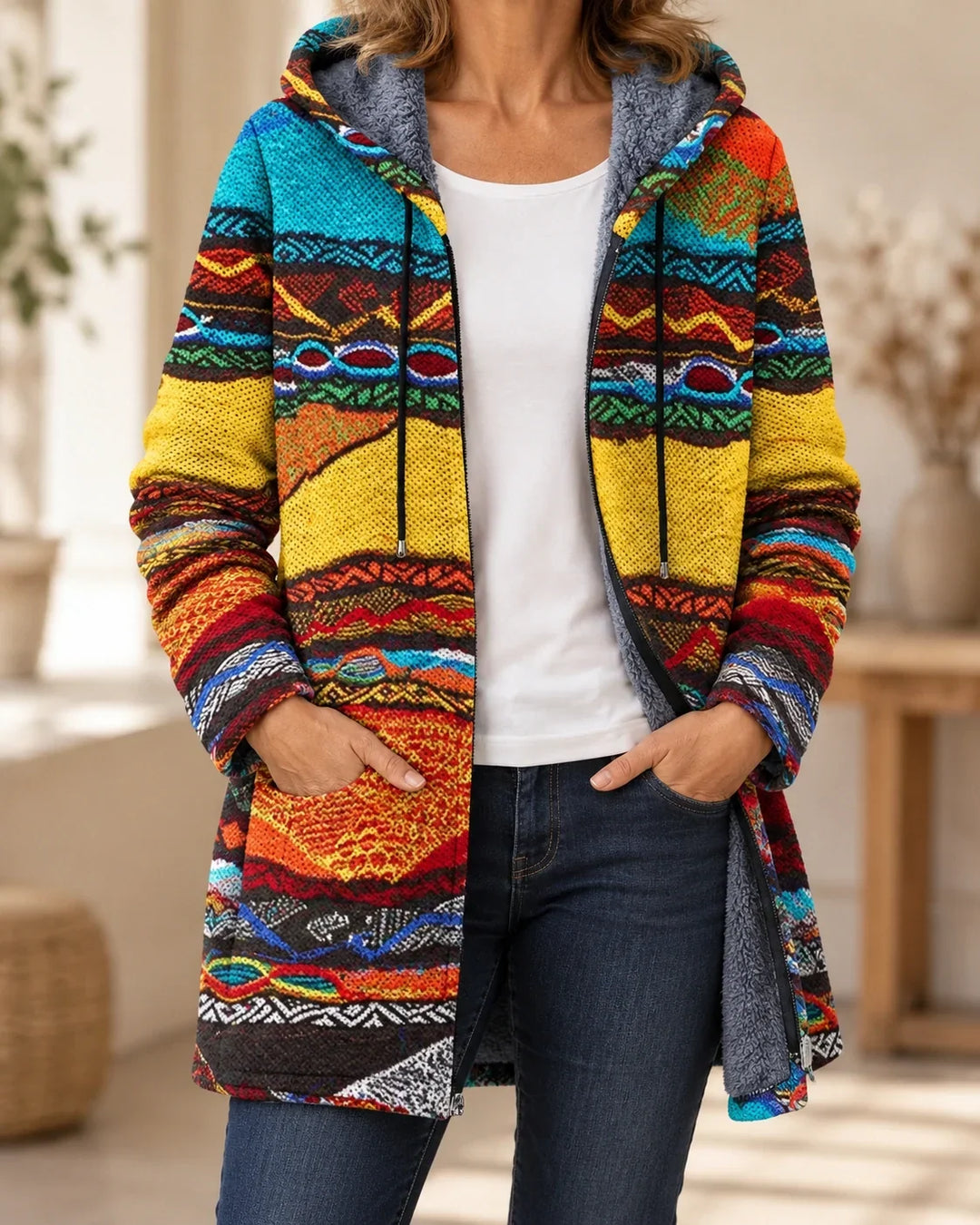 Rosalind | Cardigan à capuche artistique