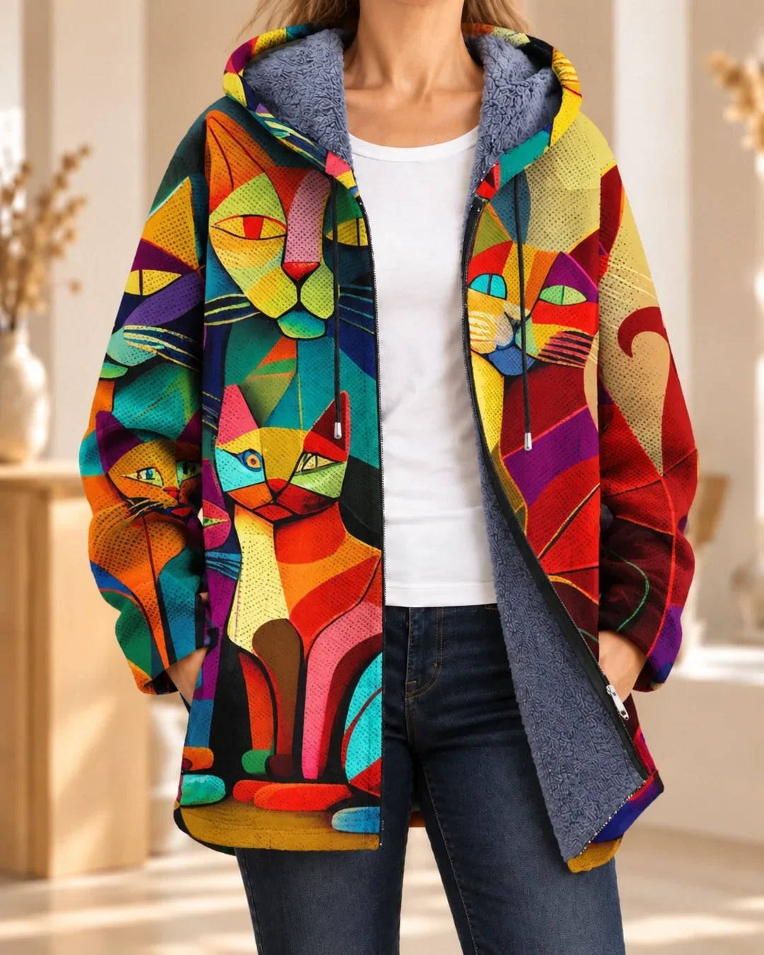Rafferty | Cardigan à capuche artistique