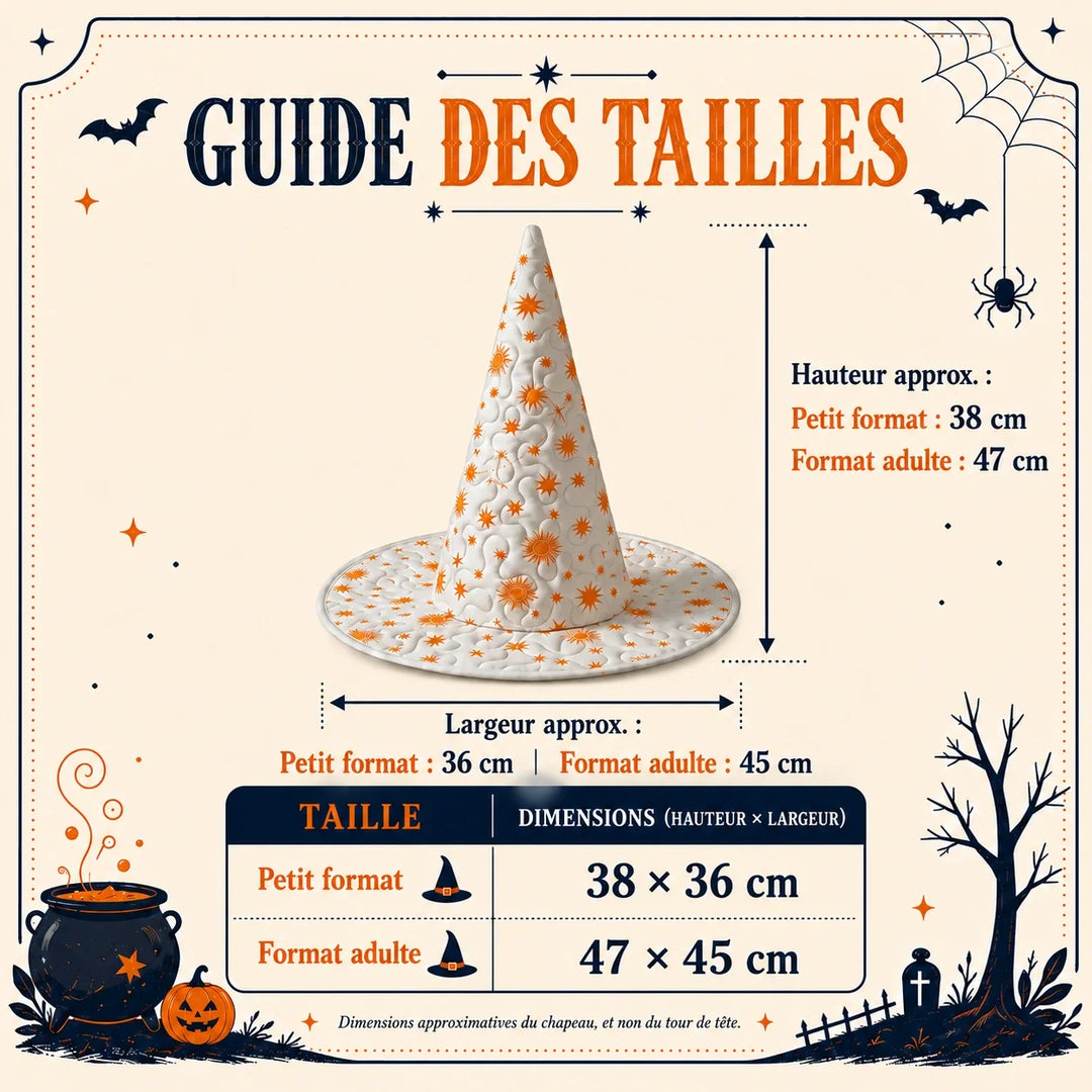 Colette | Chapeau matelassé Patchwork d’Halloween