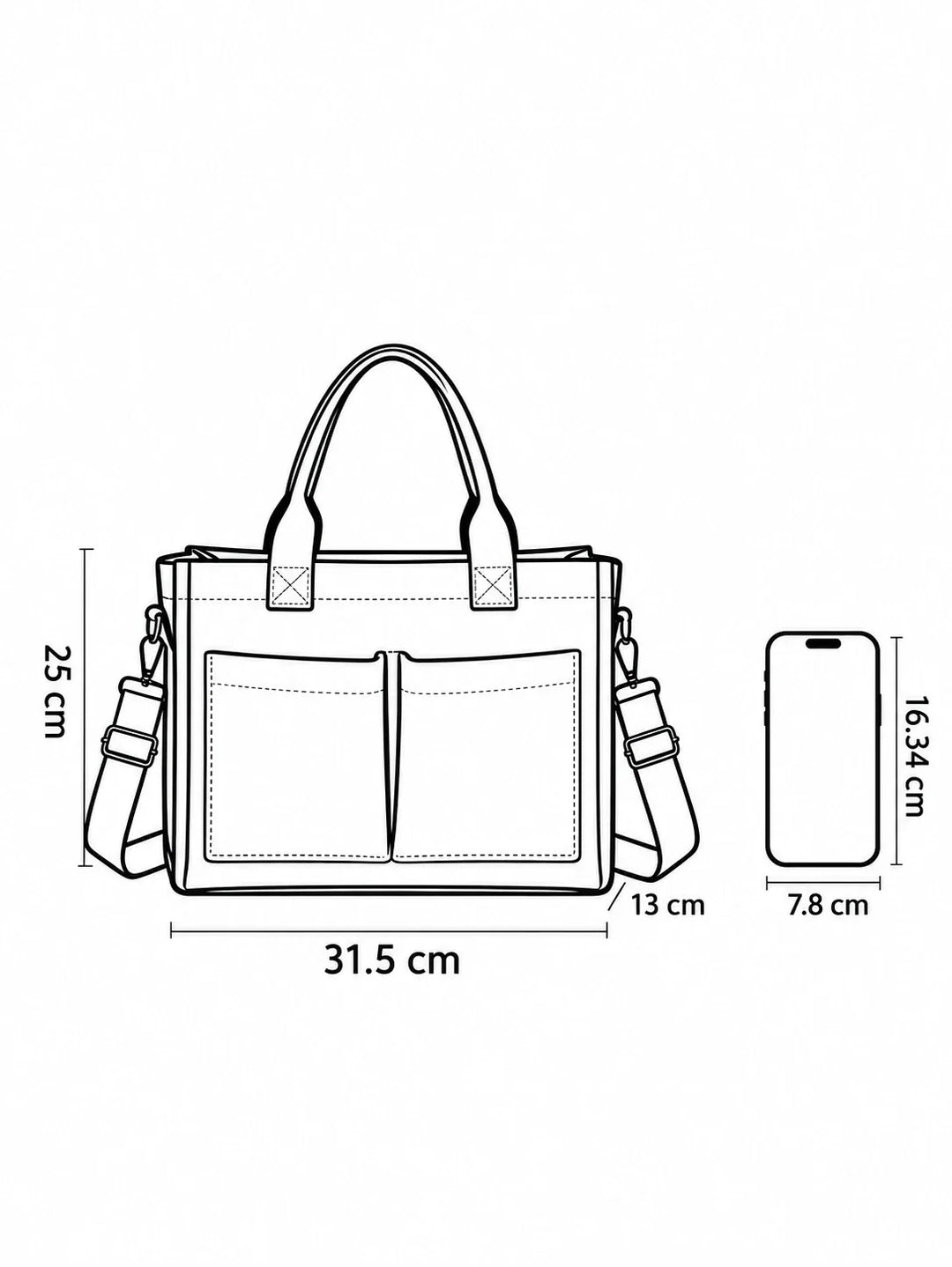 Gigi la Girafe | Sac cabas en velours côtelé
