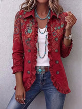 Carlotta | Veste bohème paisley à volants