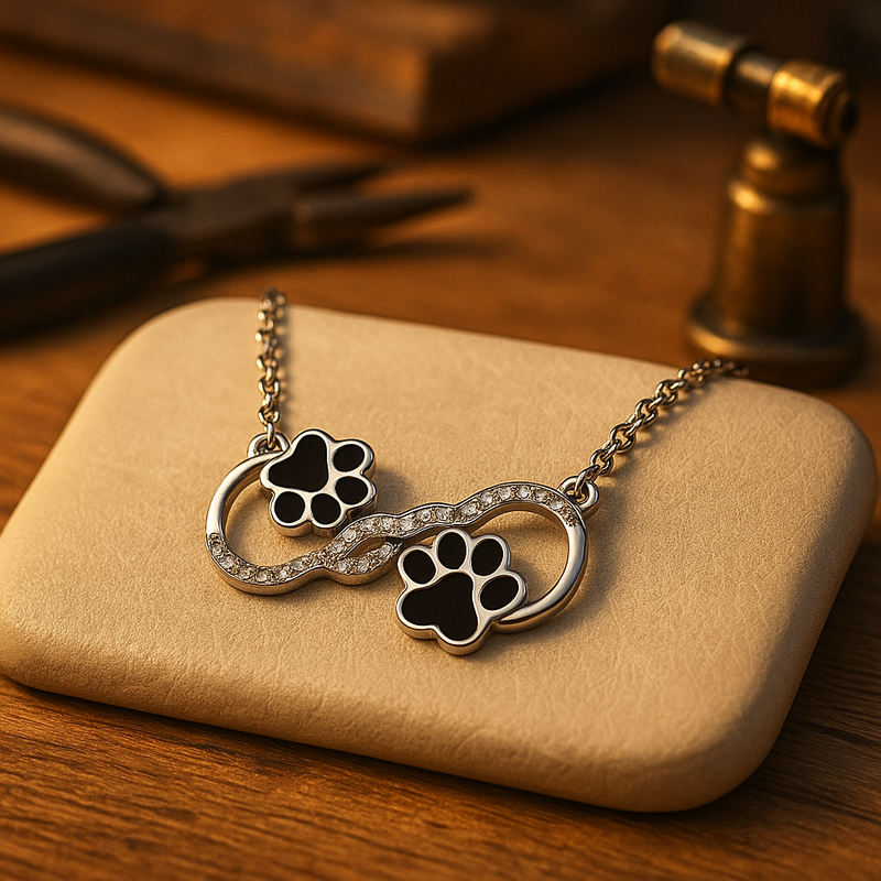 Infinity Symbol Pendant Necklace with Zirconia