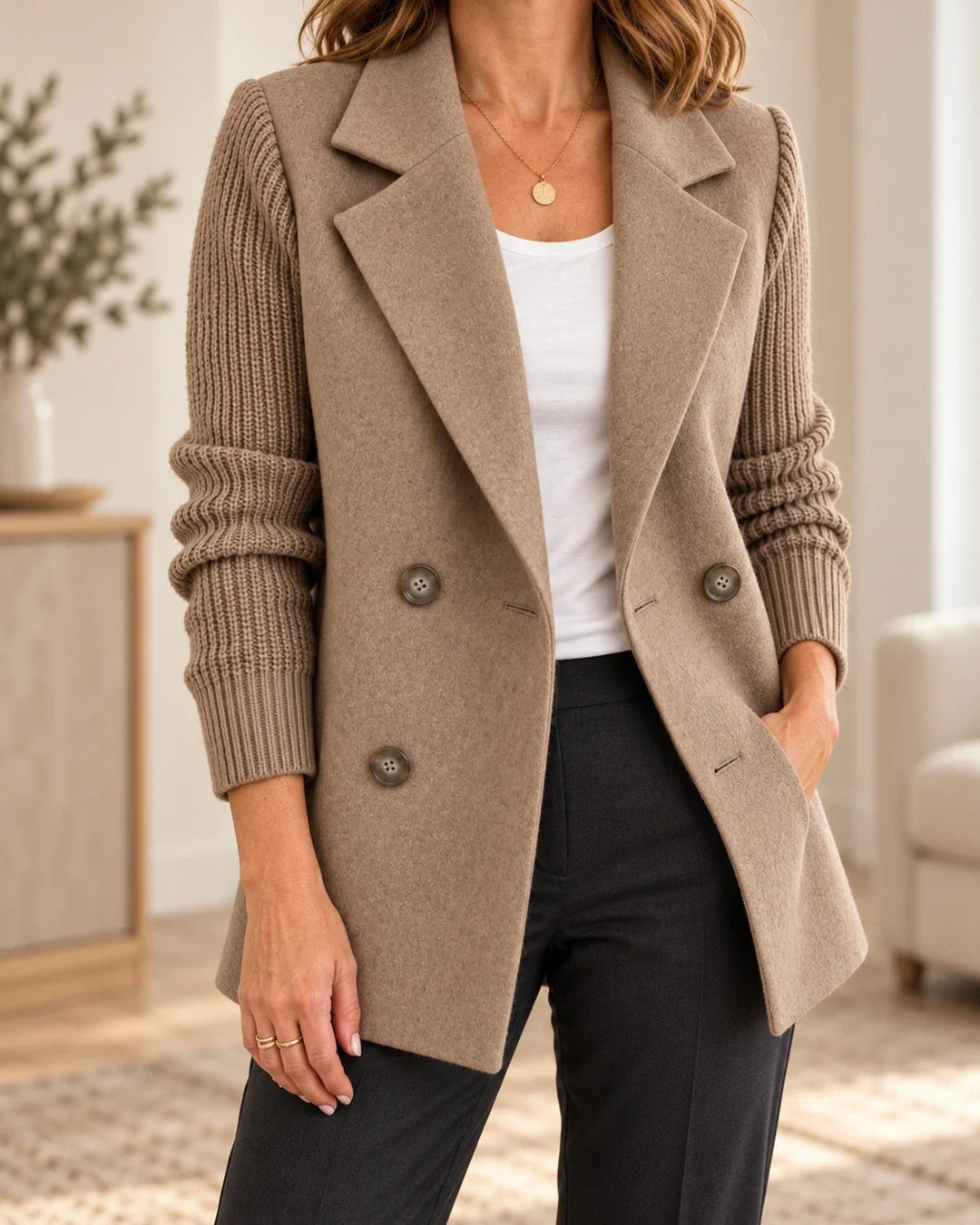 Clarette | Blazer élégant à manches en maille