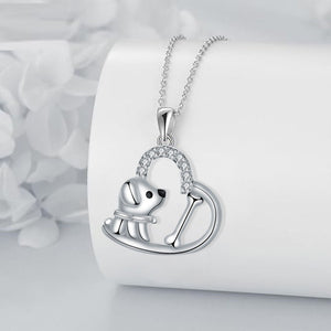 Heart Pendant Dog Necklace