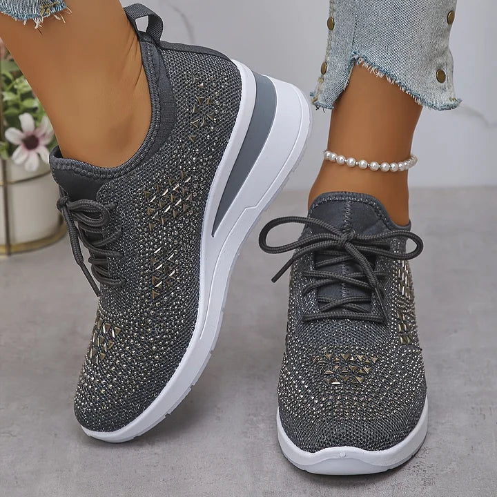 Clara | Baskets à strass et lacets