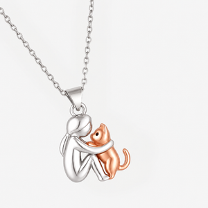 Cat Hug Pendant Necklace with Bonus Earrings – Limited Time Offer