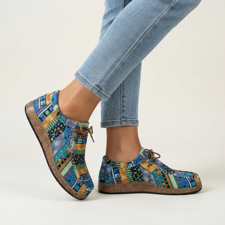 Stefanie | Baskets à motif ethnique