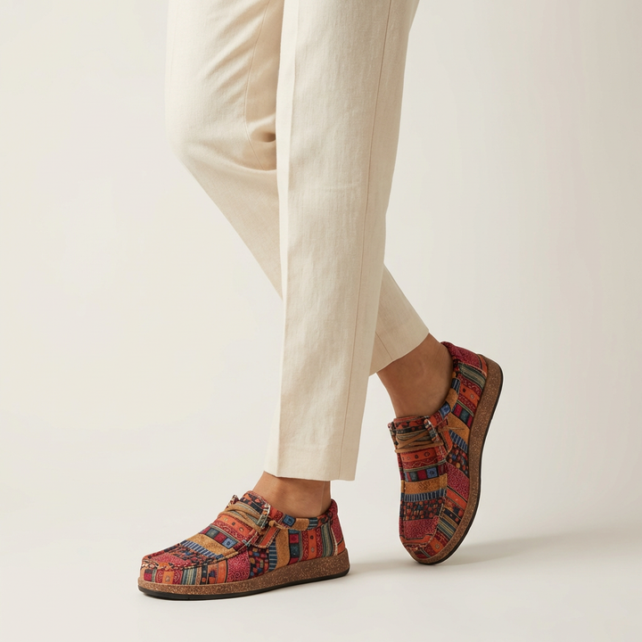 Stefanie | Baskets à motif ethnique