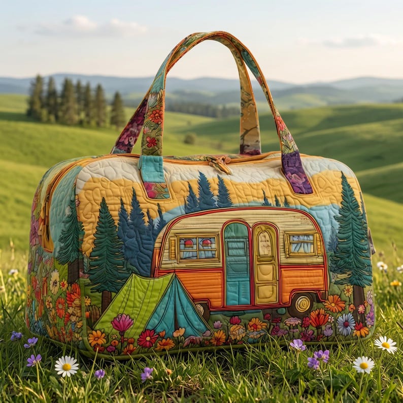Sylvie | Sac de voyage matelassé glamping en forêt