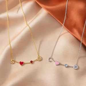 Gepersonaliseerde Ketting met Hartje & Initiaal