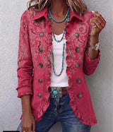 Isotta | Veste paisley vintage à volants