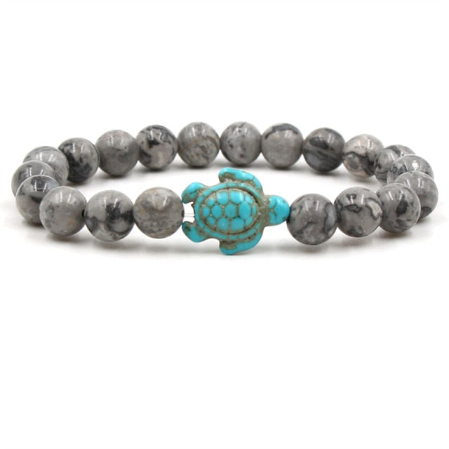 Unique Natural Stone Beads Turtle Bracelets