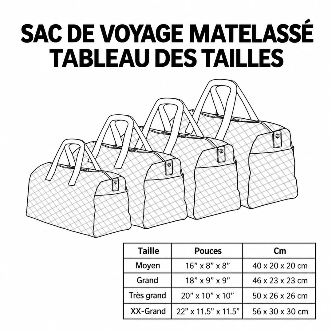 Cécile | Sac de voyage matelassé au van arc-en-ciel rétro